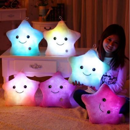 Six Star LED Cushion Pillow Personalized With Photo