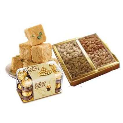 Papdi With Rocher and Dry Fruits