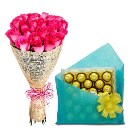 Lovely Chocolates With Flowers Arrangements