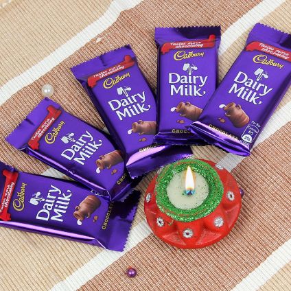 Dairy Milk with Diyas