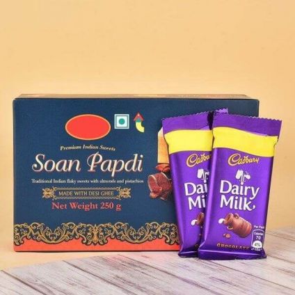 Soan Papdi With Chocolate