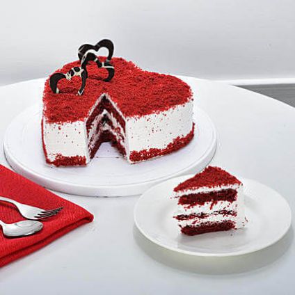 Cake Red Velvet Heart Shape