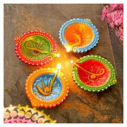 Set of 4 Decorative Diya's