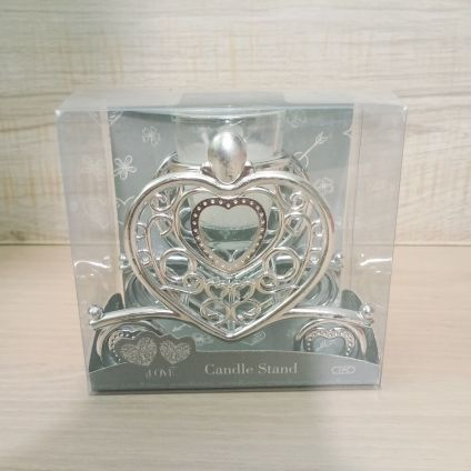 Heart shaped Silver Candle