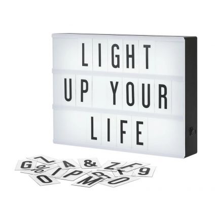 Letter Pattern Cinematic LED Light Box