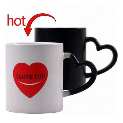 Love Black Magic Mug heart handle