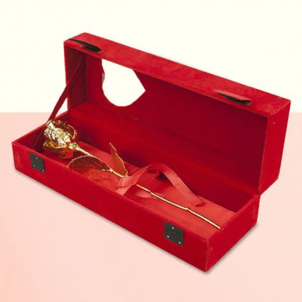 Golden Rose with Velvet Box Set