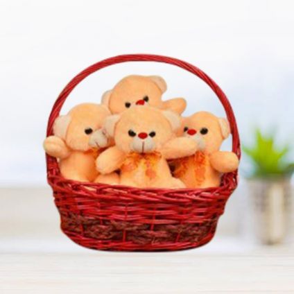 Handle Basket of Teddy