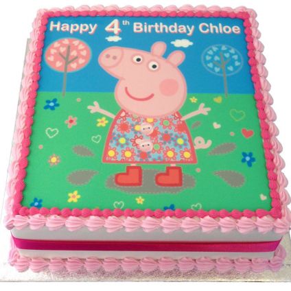 Peppa Pig square Cake