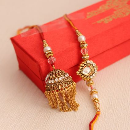 Golden Lumba Rakhi Set