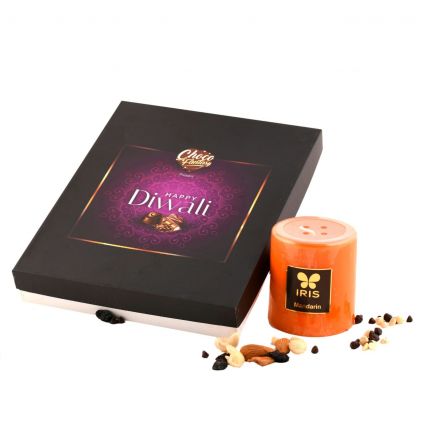 Dry Fruits With Diya Combo Box