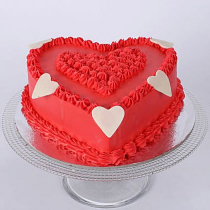 Hot Red Heart Cake