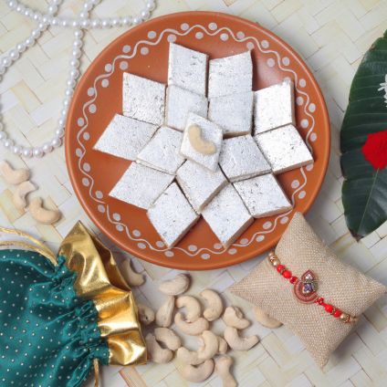 Kaju Katli with Rakhi