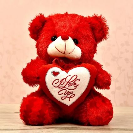 SMILEY LOVE CHUBS WITH I LOVE YOU HEART TEDDY BEAR 18 INCH