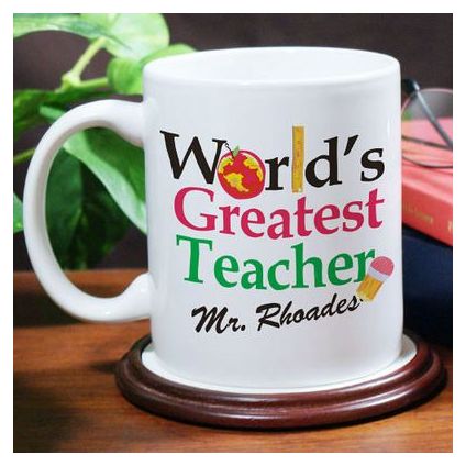 Find greatest teachers Personalized coffee mugs,