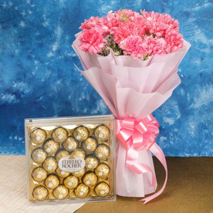 Ferrero Rocher N Pink Carnation