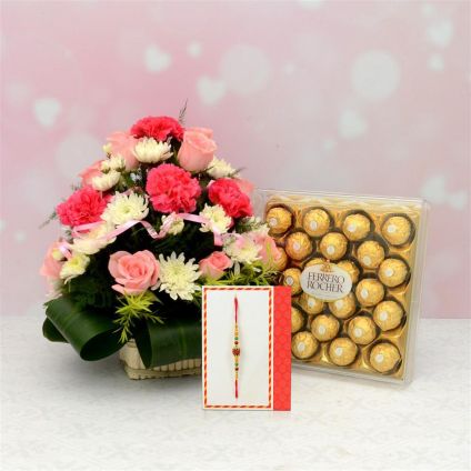 A Mixed flowers With Ferrero