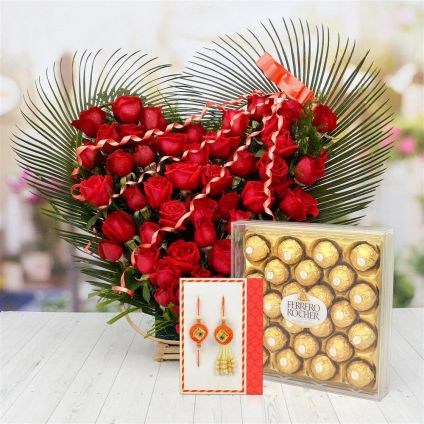 Rose & Rocher With Rakhi