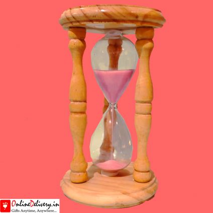 Hourglass Timer With Bamboo Plant