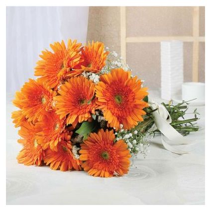 Bunch Of Orange Gerbera