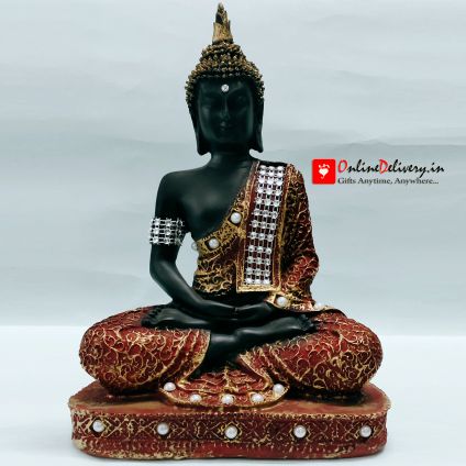 Heeran Art Religious Idol of Lord Gautama Buddha Statue Decorative Showpiece