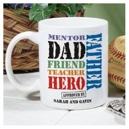 Super Dad white mug