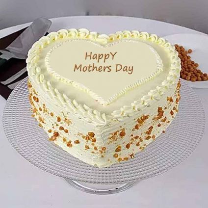 Mother's day white butterscotch cake