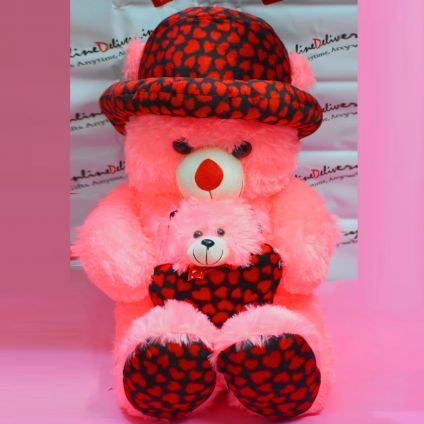 Cute Pink Teddy Little Heart Baby