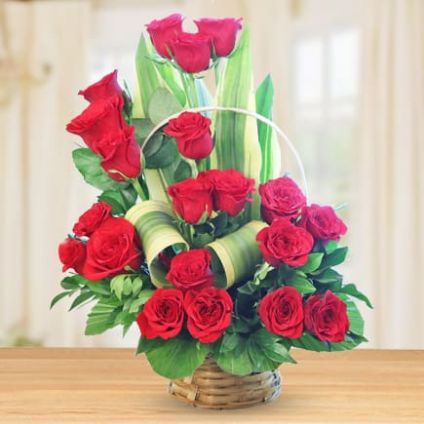 Basket of 50 Red Roses