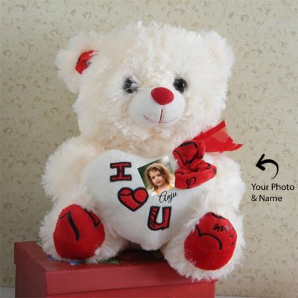 Off White Photo Personalized Teddy
