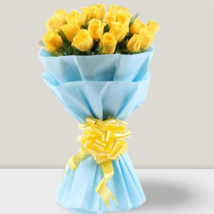 Bunch of 20 yellow Roses
