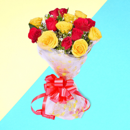 Red & Yellow Roses Special Bouquet