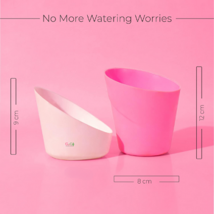3 Pcs Pink Self watering pot Combo