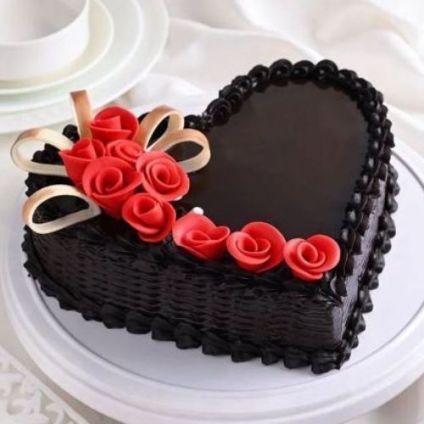 Truffle heart shape cake