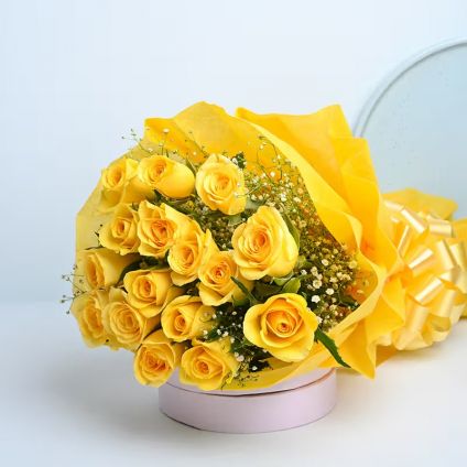 50 Pcs Yellow Roses 