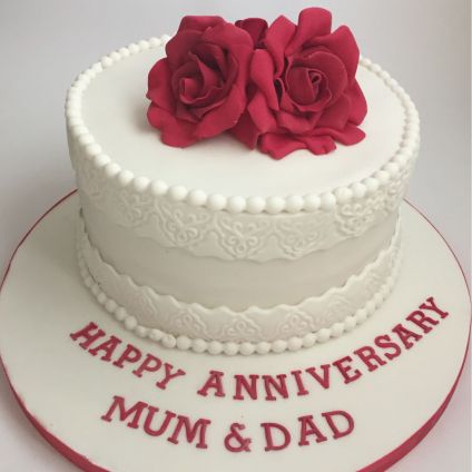 Beautiful Floral Happy cake