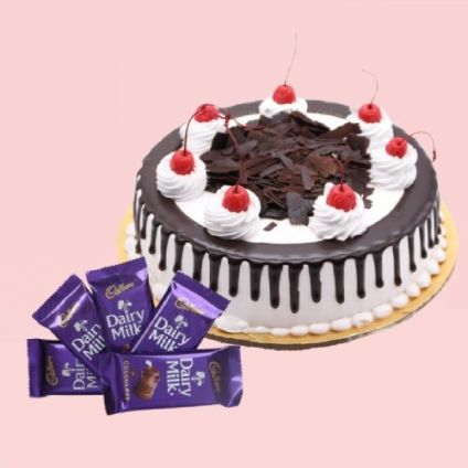 Dairy milk N Black forest cake