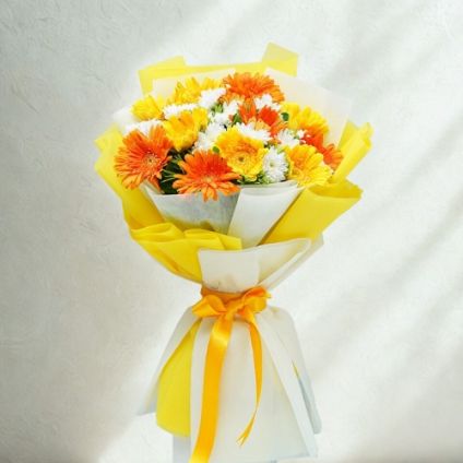 25 Mixed Gerberas Bouquet