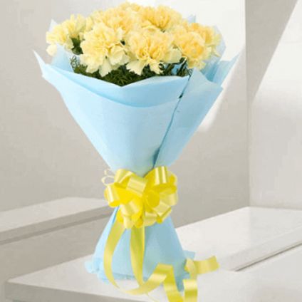 Bunch Of Yellow Carnation