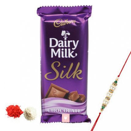 Rakhi with Cadbury Dairy Milk Silk