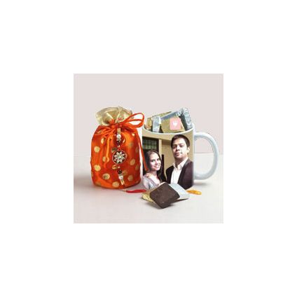 Personalized Mug N Rakhi Treats