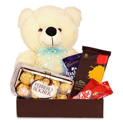 Christmas Chocolate and Teddy Gift hamper