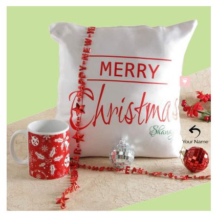 Personalized Pillow And Mug with 2 ball