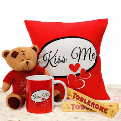 Cushion, Mug and Teddy