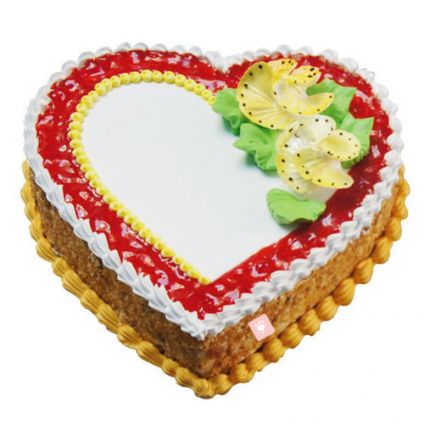 Heart shaped butter scotch Cake