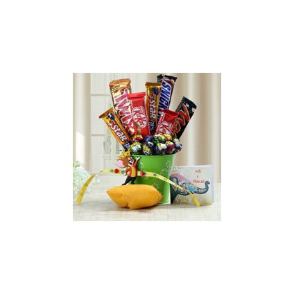 Mug, Rakhi with Chocolates,