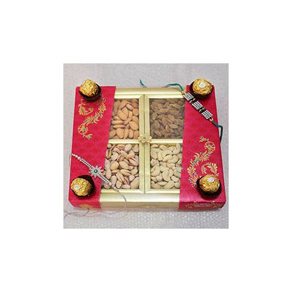 Mixed Dry fruits,Ferrero Rocher Chocolates ,Rakhi