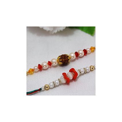 Beautiful Pearl Rakhi Combo