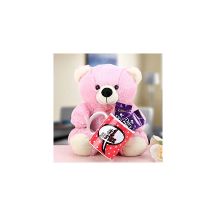 Pink Teddy 9 inches height