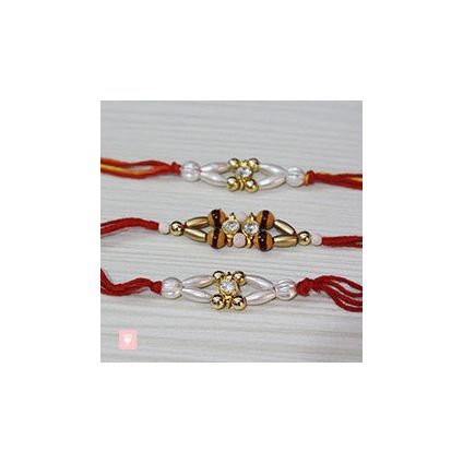 Set of 3 Beautifully Crafted Stone Rakhi